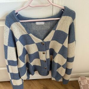 Oak and Forth checkered cardigan sweater
